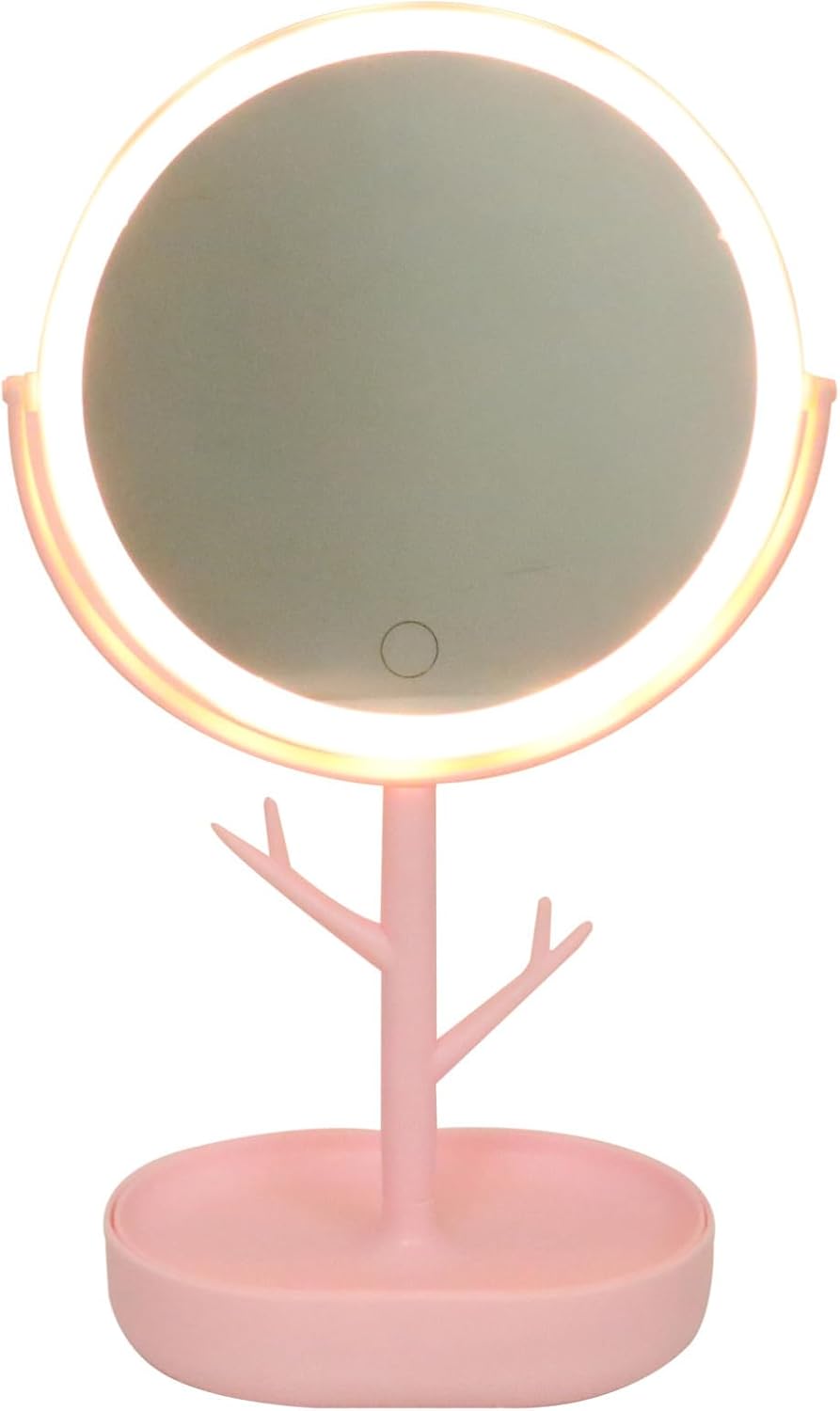 Miroir Cosmétique LED – Éclairage Blanc/Chaud-Portable et Rechargeable USB