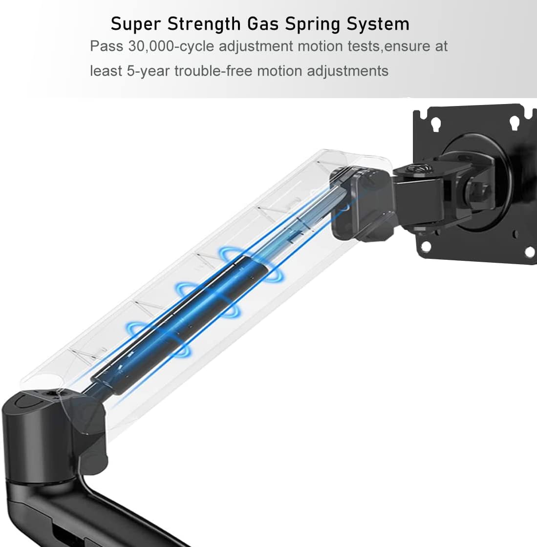 Support Universel pour Écran – Ajustable, Compatible 17" à 30"  avec système à ressort à gaz
