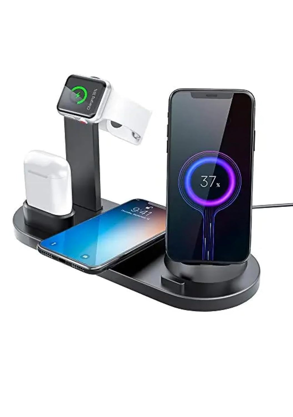Chargeur Sans Fil Universel W-5057 – Rapide, Compact &amp; Sécurisé 6 en 1