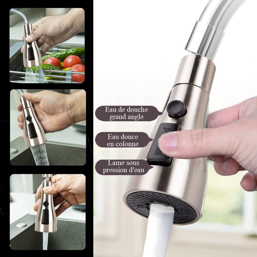 Filtre/aérateur de robinet multifonction à rotation 720°-FM24