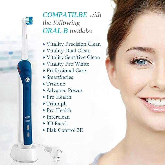 Lot de 8 Têtes Brossettes pour Brosse à Dents Électrique – Compatible Oral-B