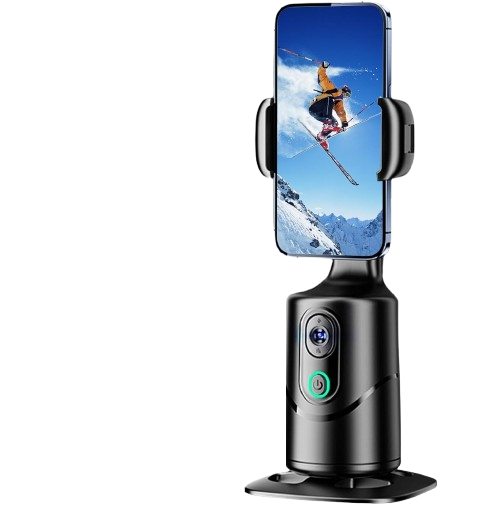 Support Caméra Intelligent Rotatif à 360°-Trépied Suivi Automatique du Visage