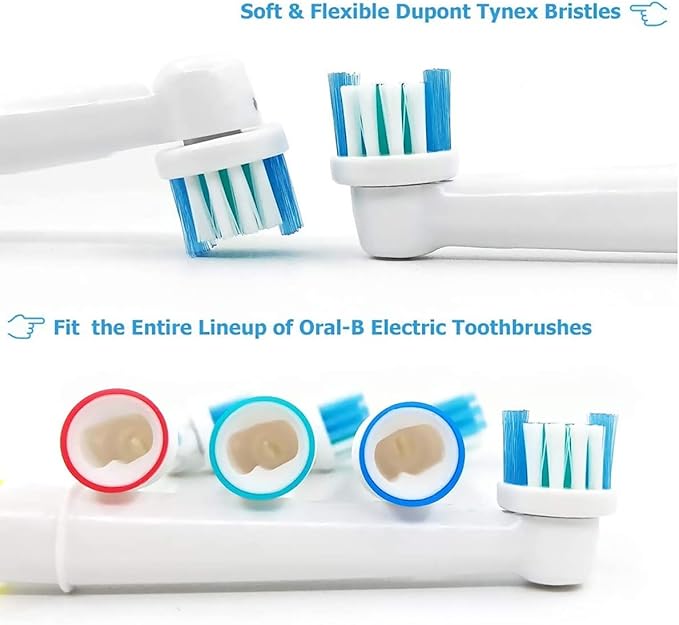 Lot de 8 Têtes Brossettes pour Brosse à Dents Électrique – Compatible Oral-B