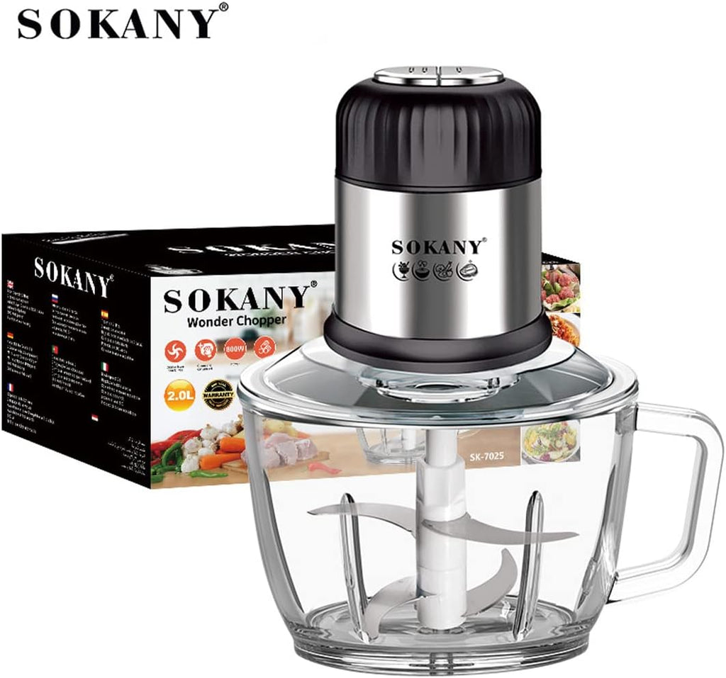 Hachoir électrique – Sokany SK-7025 - 2L - 800W - 4 Lames