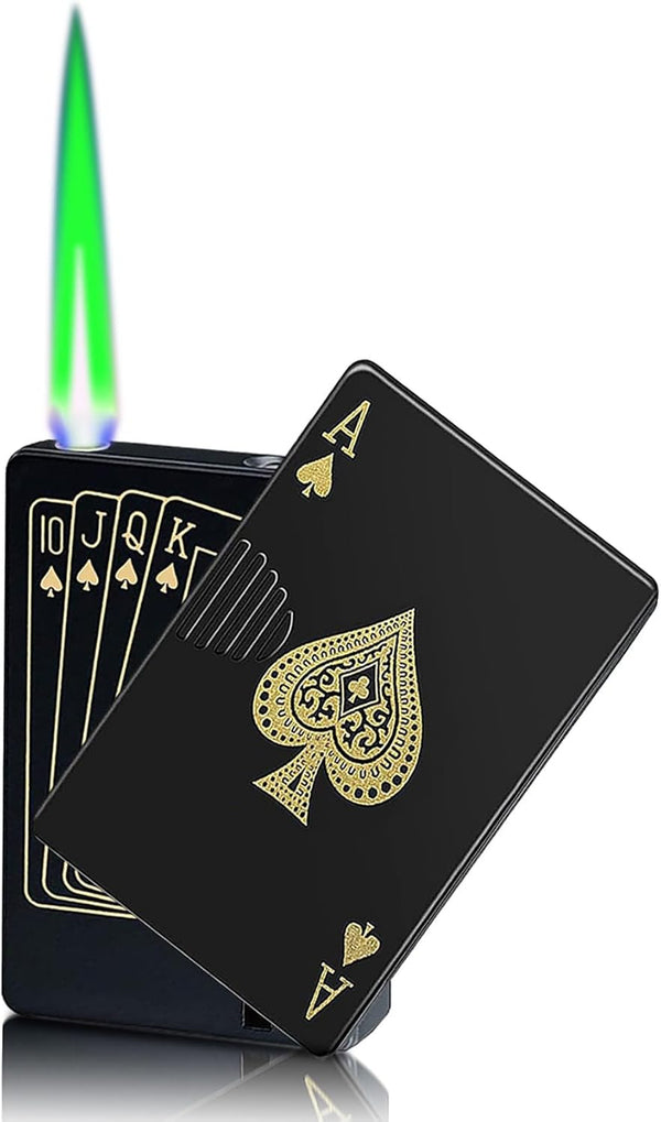 Briquet à Jet de Poker – Flamme Verte Puissante