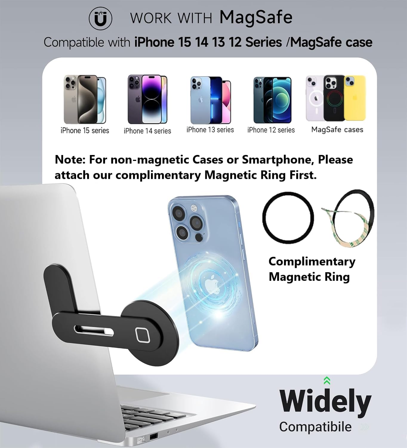 Support pour smartphone compatible bureau et moniteur