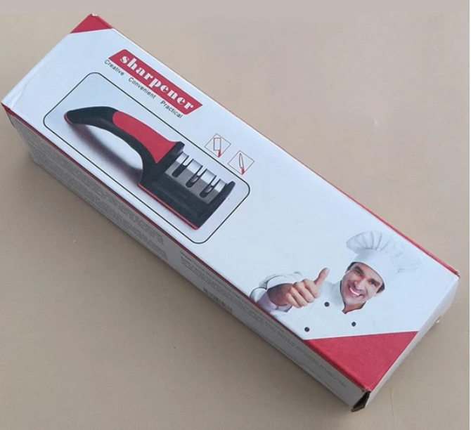 Aiguiseur de Couteaux 3-en-1 –avec 3 Fentes pour Affûtage Précis
