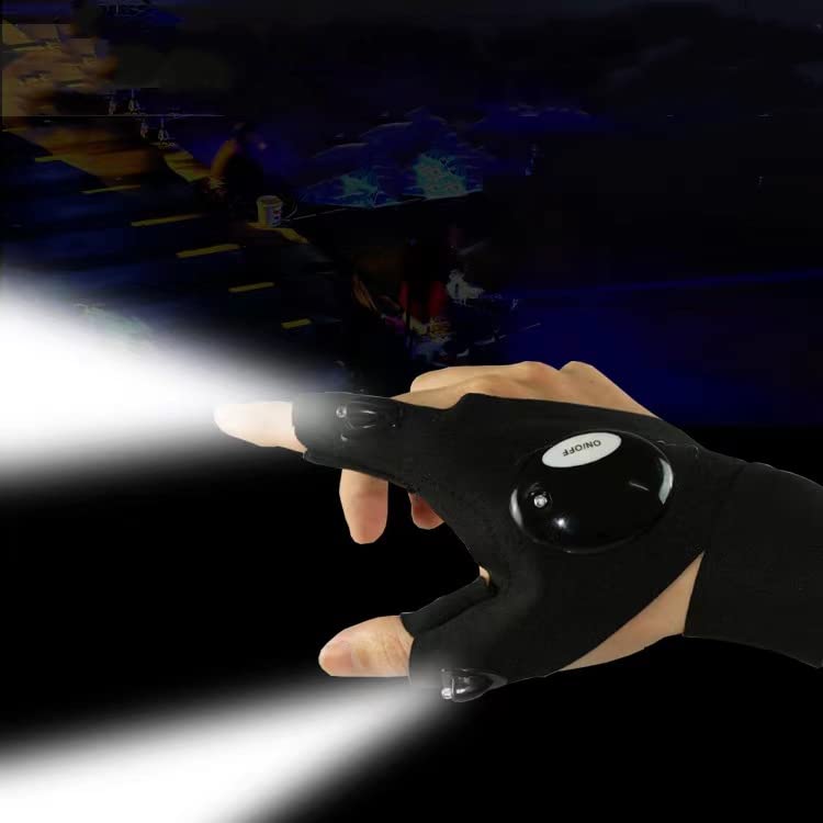 Gants à lampe torche GLOVELITE – LED intégrée pour pêche et chasse