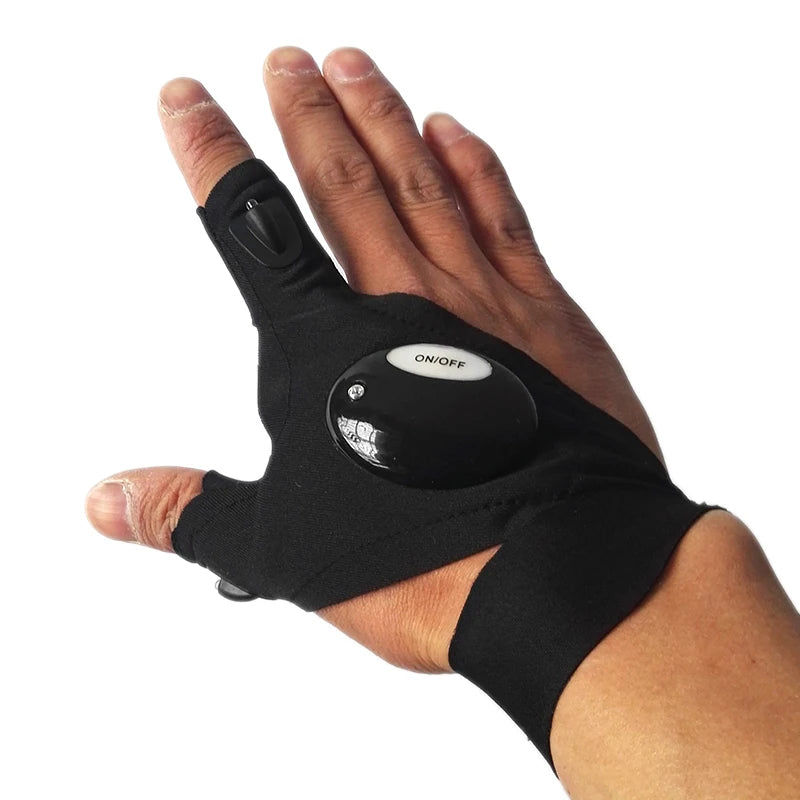 Gants à lampe torche GLOVELITE – LED intégrée pour pêche et chasse