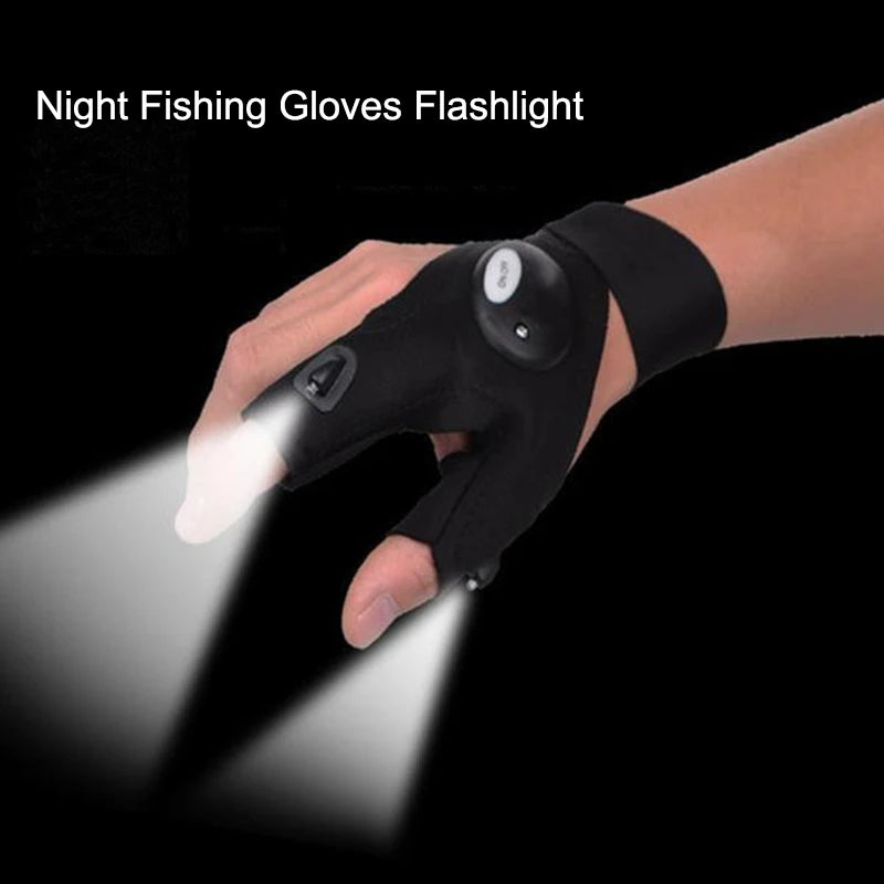 Gants à lampe torche GLOVELITE – LED intégrée pour pêche et chasse