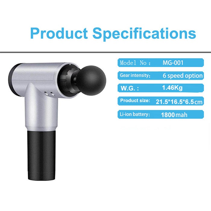 Pistolet de Massage à Percussion – Appareil de Récupération Musculaire Professionnel avec Écran LCD et 30 Vitesses