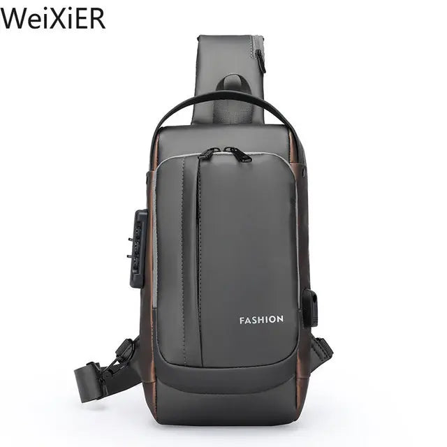 Sac bandoulière multifonction – Chest Bag USB avec cadenas