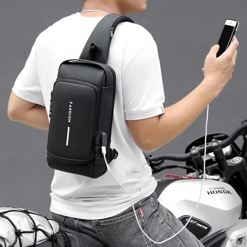Sac bandoulière multifonction – Chest Bag USB avec cadenas