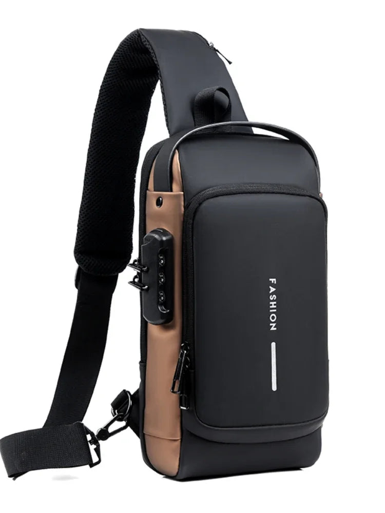 Sac bandoulière multifonction – Chest Bag USB avec cadenas