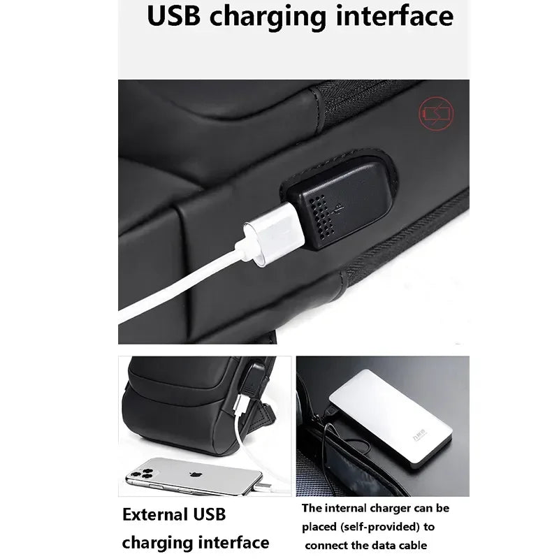 Sac bandoulière multifonction – Chest Bag USB avec cadenas