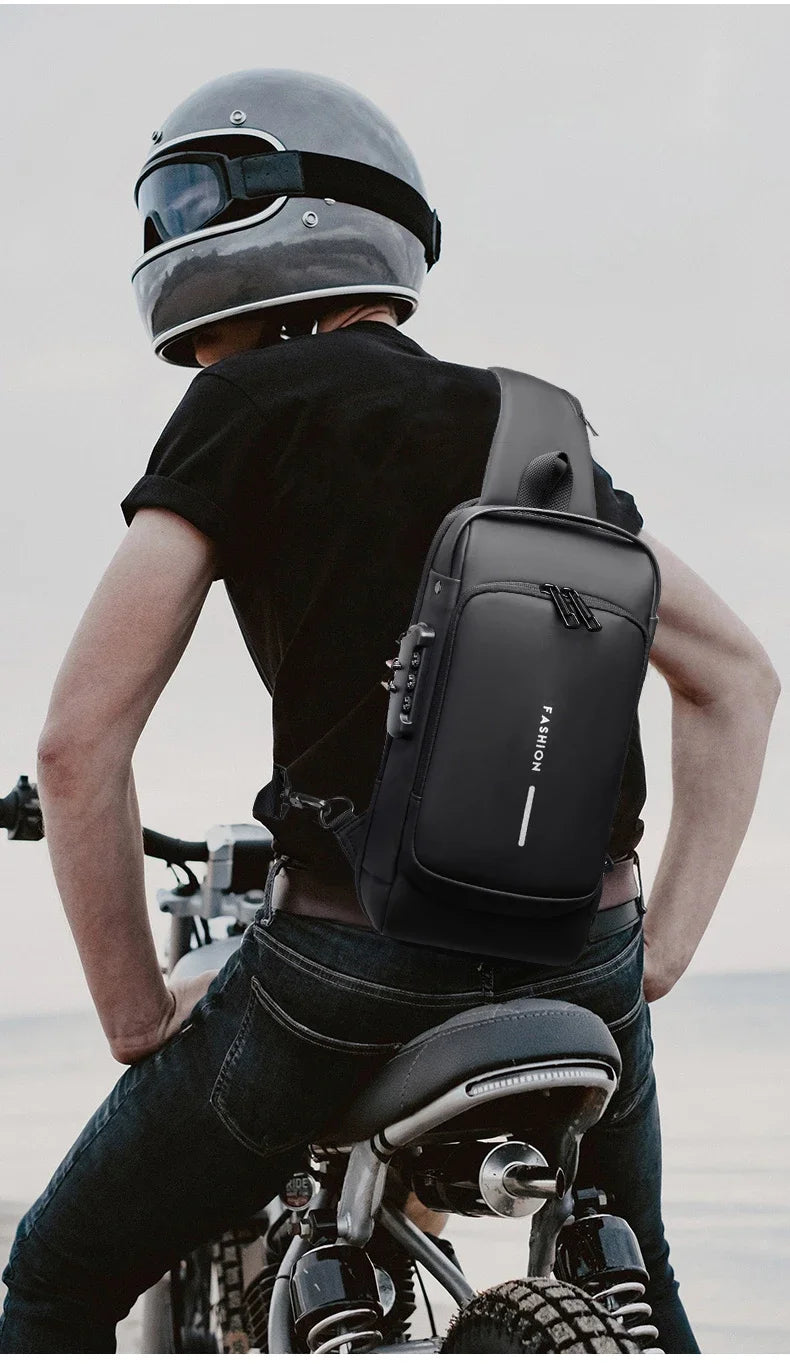 Sac bandoulière multifonction – Chest Bag USB avec cadenas