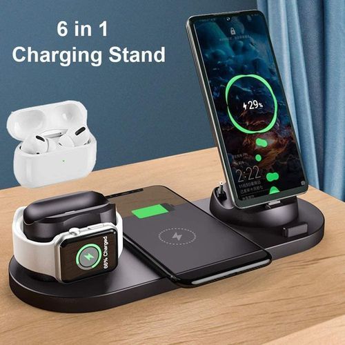 Station de charge magnétique sans fil 6‑en‑1