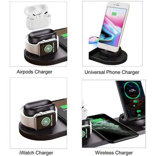 Station de charge magnétique sans fil 6‑en‑1