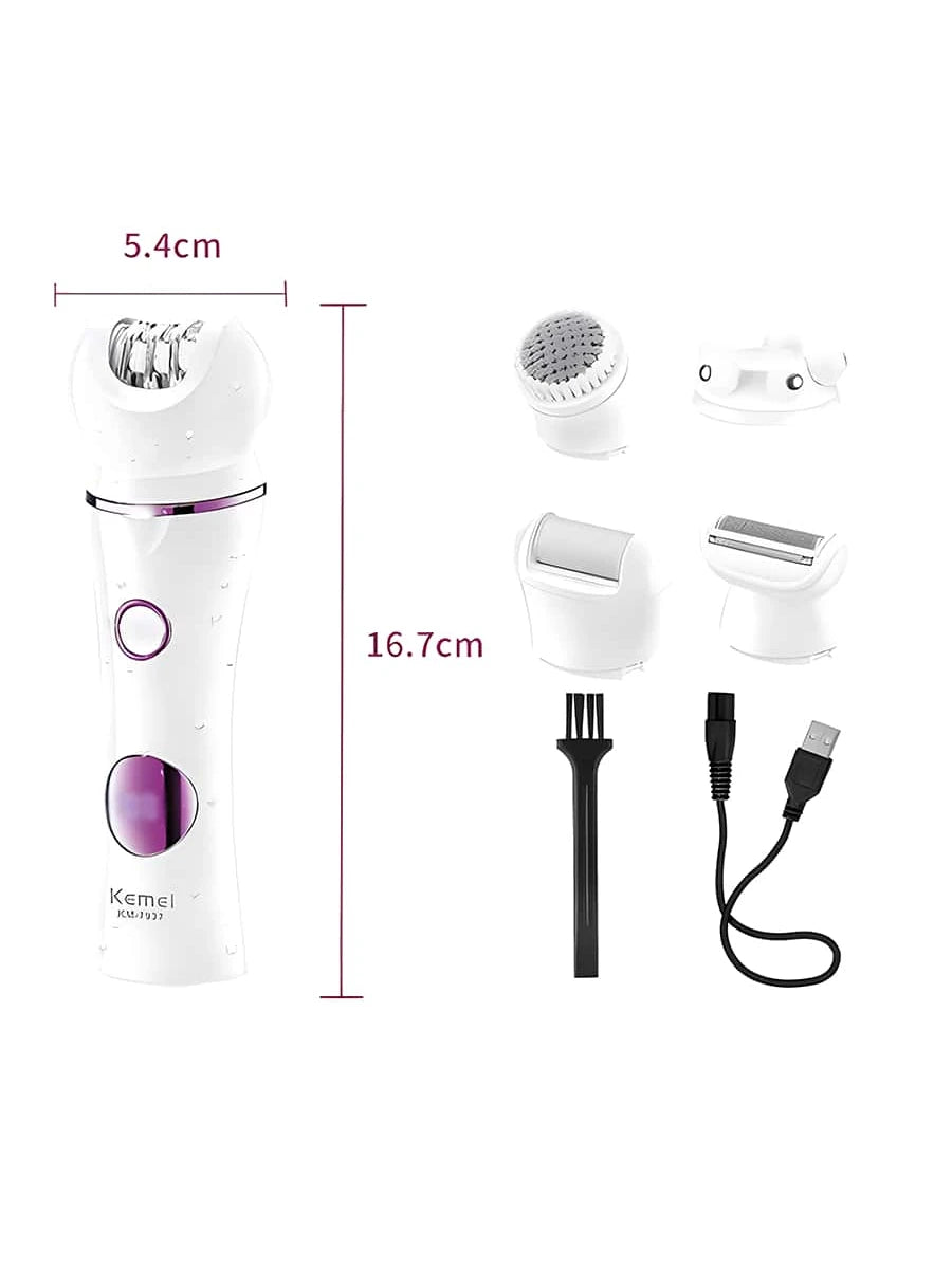 Rasoir électrique corporel multifonction 5‑en‑1 pour femme KM‑7937