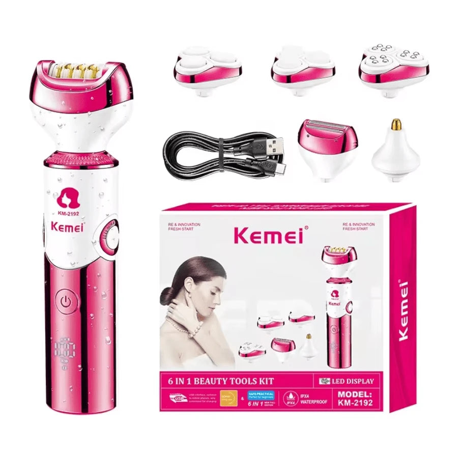 KEMEI Km-2192 – Épilateur électrique professionnel rechargeable