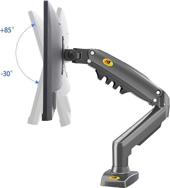Support Universel pour Écran – Ajustable, Compatible 17" à 30"  avec système à ressort à gaz