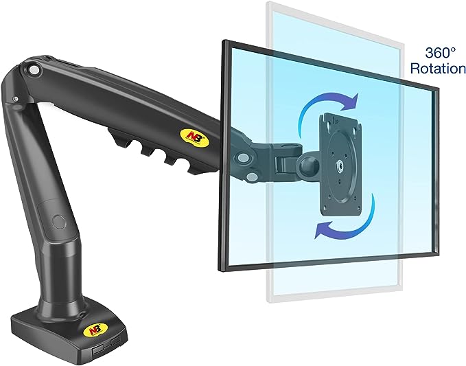 Support Universel pour Écran – Ajustable, Compatible 17" à 30"  avec système à ressort à gaz