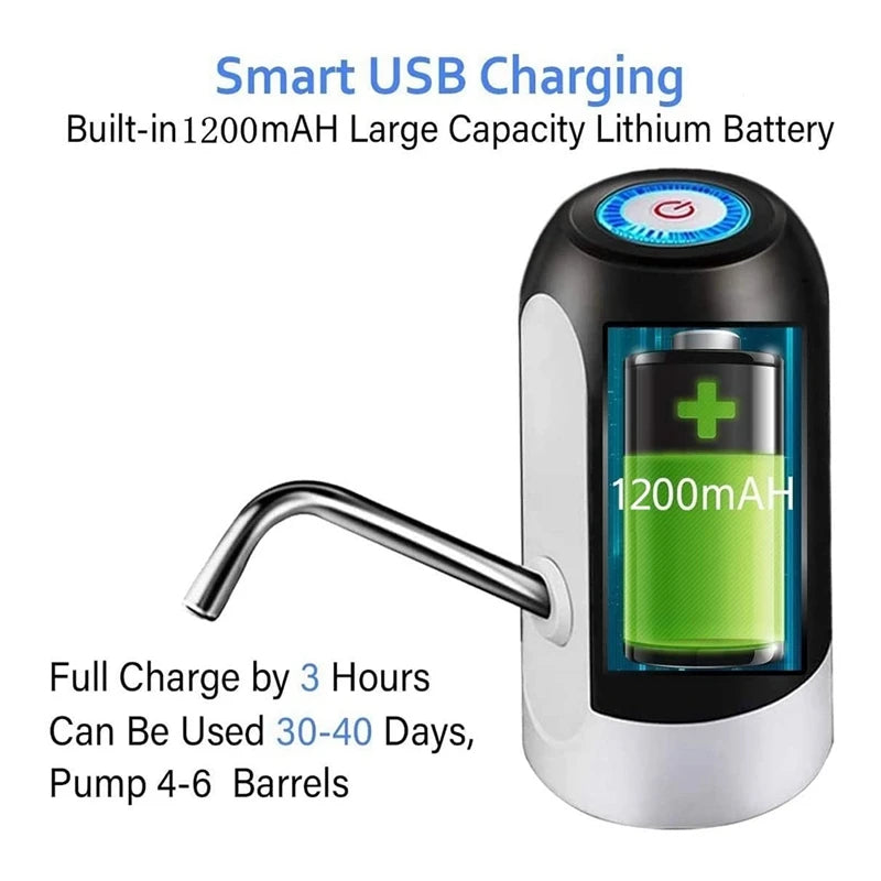 Distributeur d’eau portable électrique – pompe automatique rechargeable