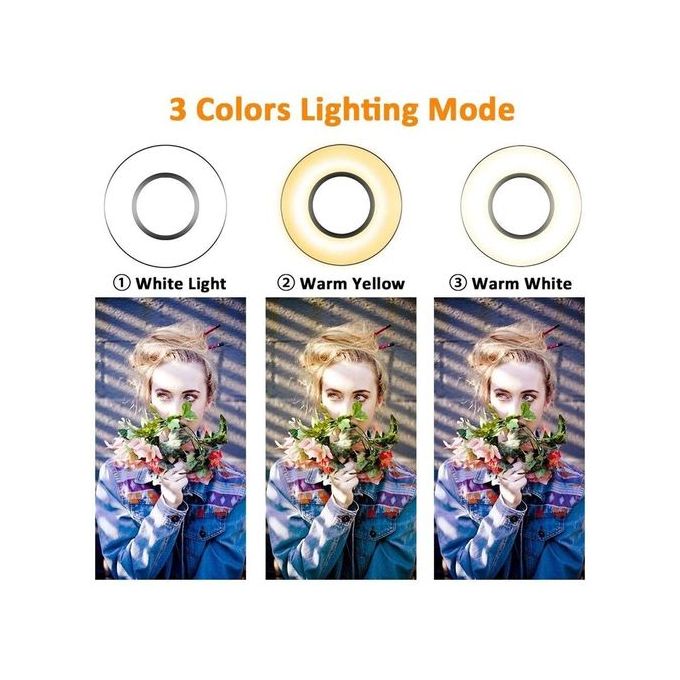 USB Selfie Ring Light Support Flexible de téléphone