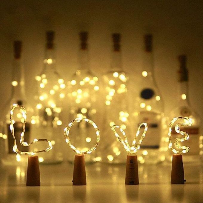 Lot 3 bouchons  2m– 20 LED- Guirlandes Lumineuse Bouteille de vin LED WW