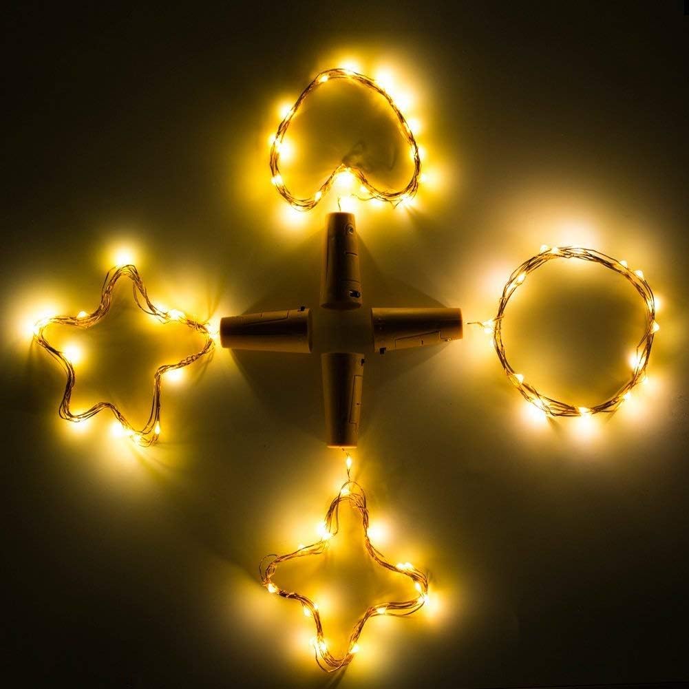 Lot 3 bouchons  2m– 20 LED- Guirlandes Lumineuse Bouteille de vin LED WW