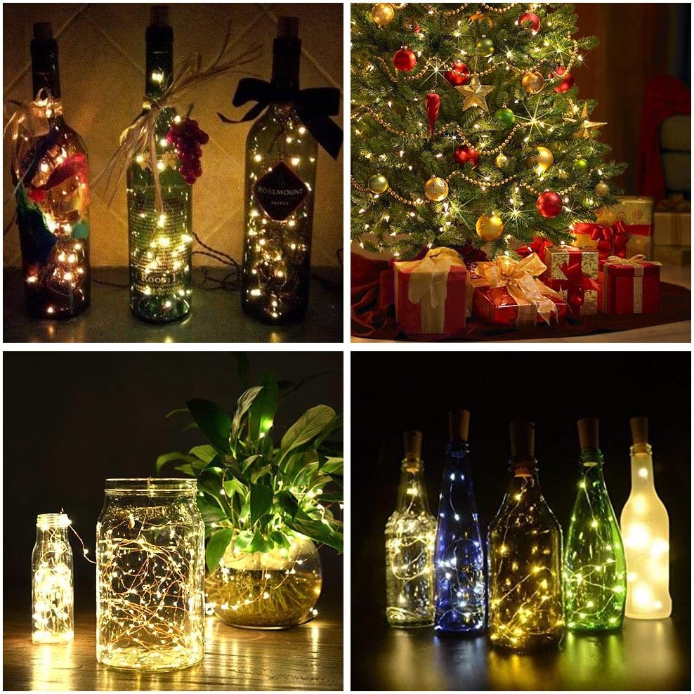 Lot 3 bouchons  2m– 20 LED- Guirlandes Lumineuse Bouteille de vin LED WW