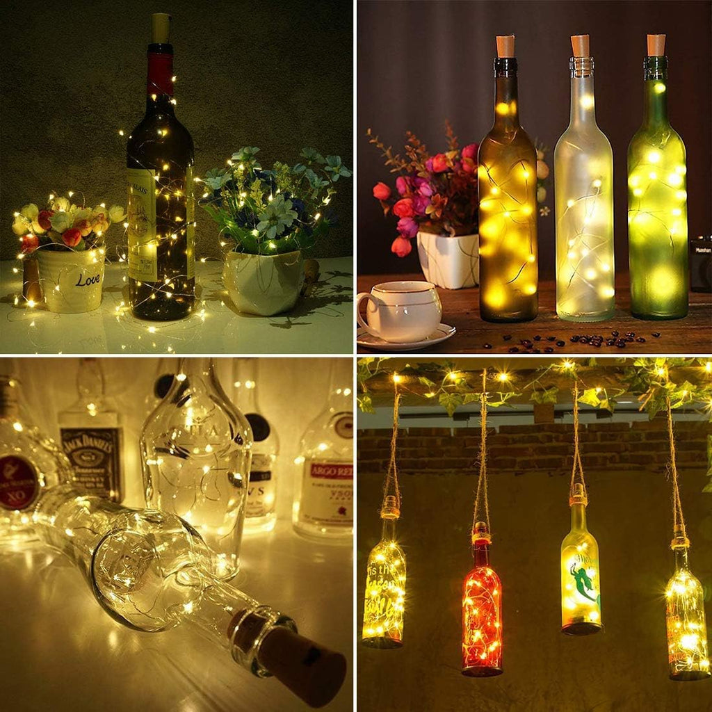 Lot 3 bouchons  2m– 20 LED- Guirlandes Lumineuse Bouteille de vin LED WW