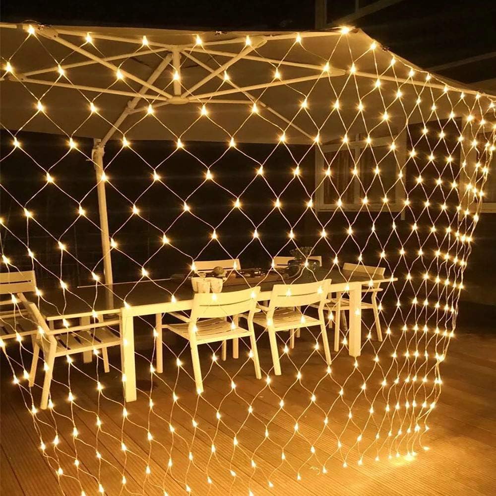 Guirlande Clôture Lumineuse - Grillage led jaune WW