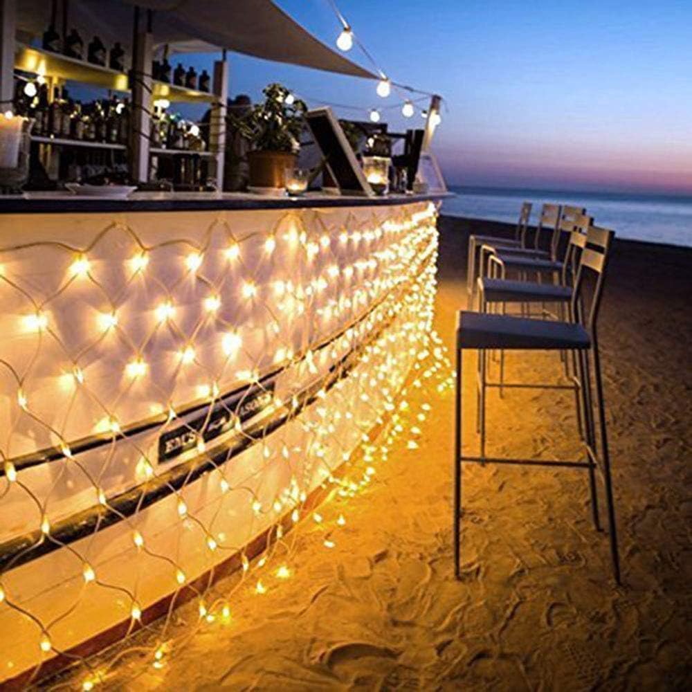 Guirlande Clôture Lumineuse - Grillage led jaune WW