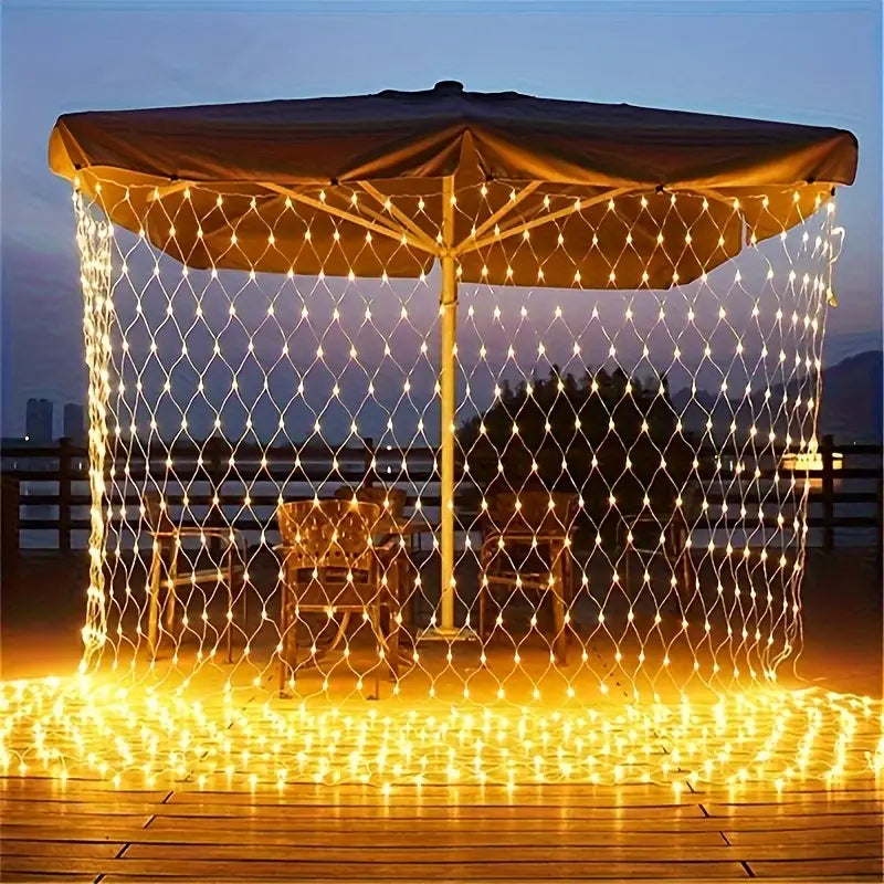 Guirlande Clôture Lumineuse - Grillage led jaune WW