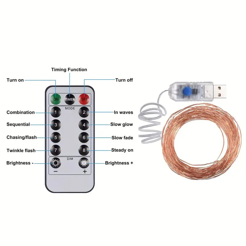 Guirlande Lumineuse USB Multicolore 100 LED RGB