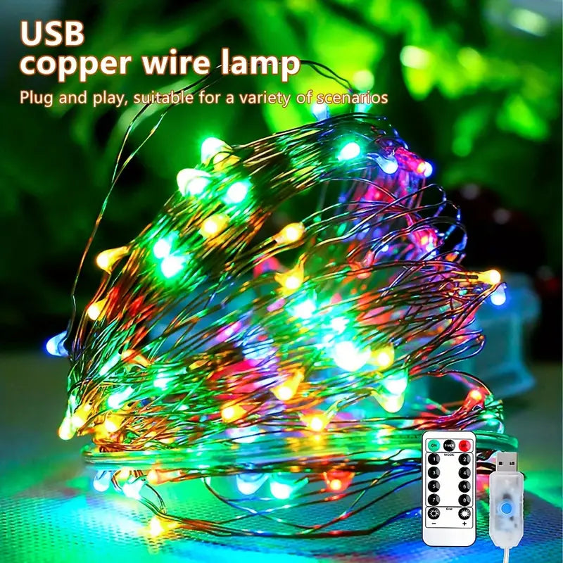 Guirlande Lumineuse USB Multicolore 100 LED RGB