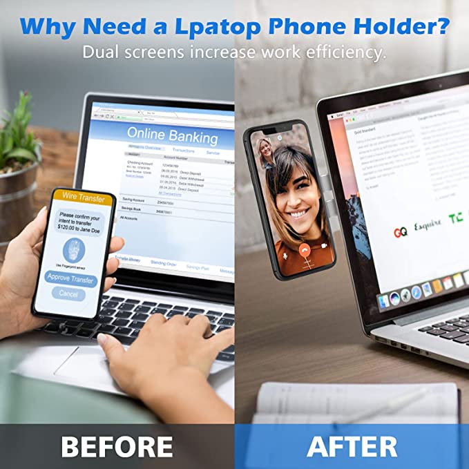 Support pour smartphone compatible bureau et moniteur