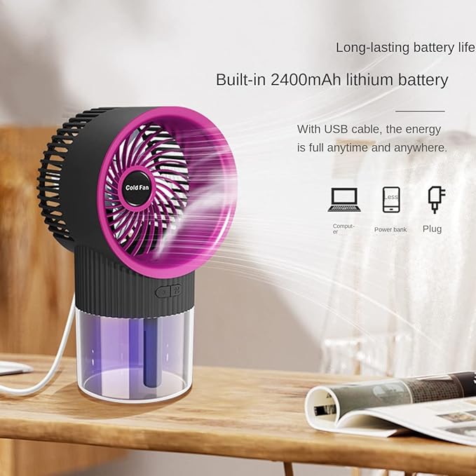 Ventilateur portable avec fonction humidificateur