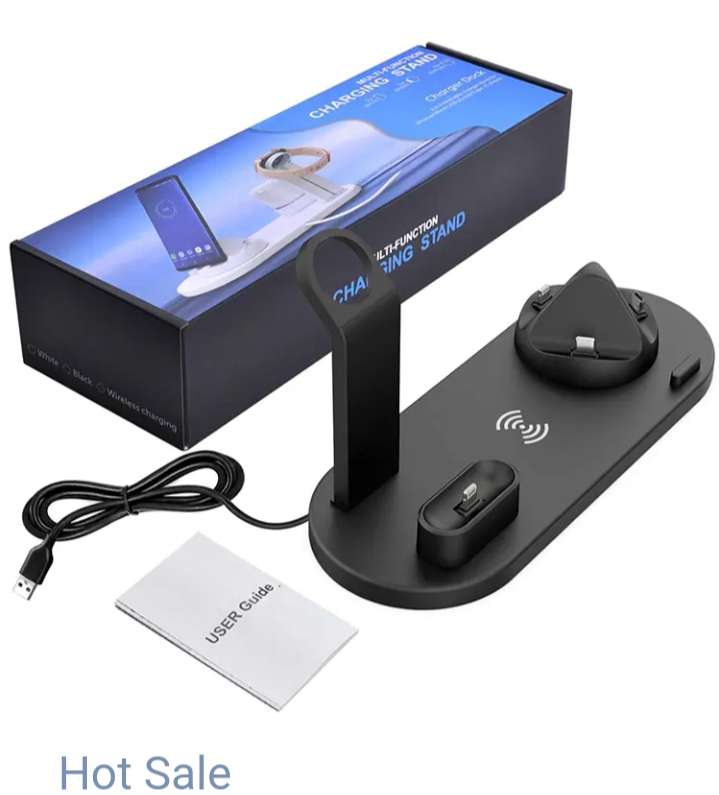 Chargeur Sans Fil Universel W-5057 – Rapide, Compact &amp; Sécurisé 6 en 1