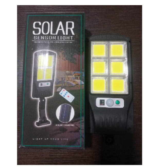Lampe solaire extérieure avec panneau solaire intégré et 120 LEDs COB