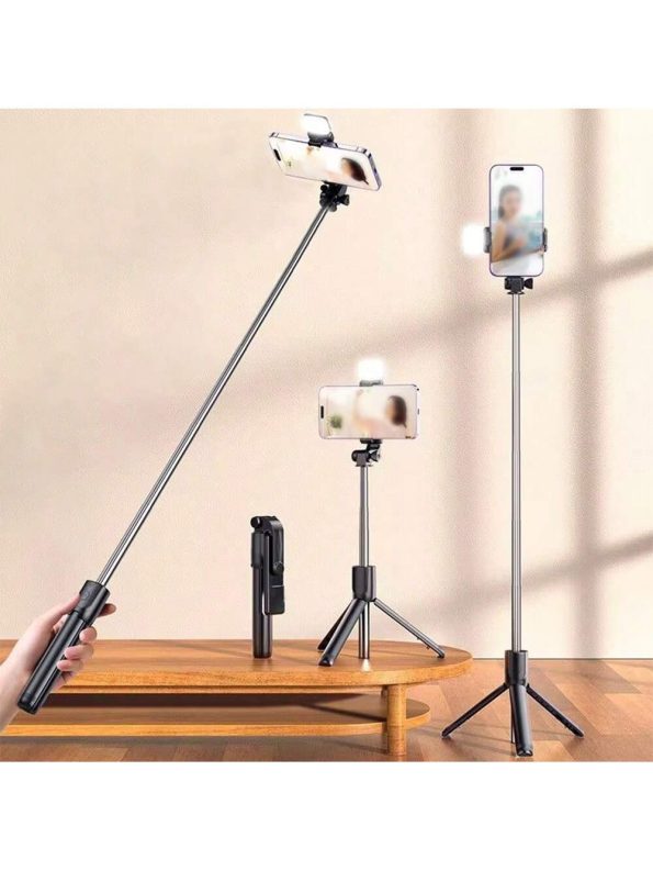 Baguette de Selfie et Support tel  avec Led– Rotation à 360°
