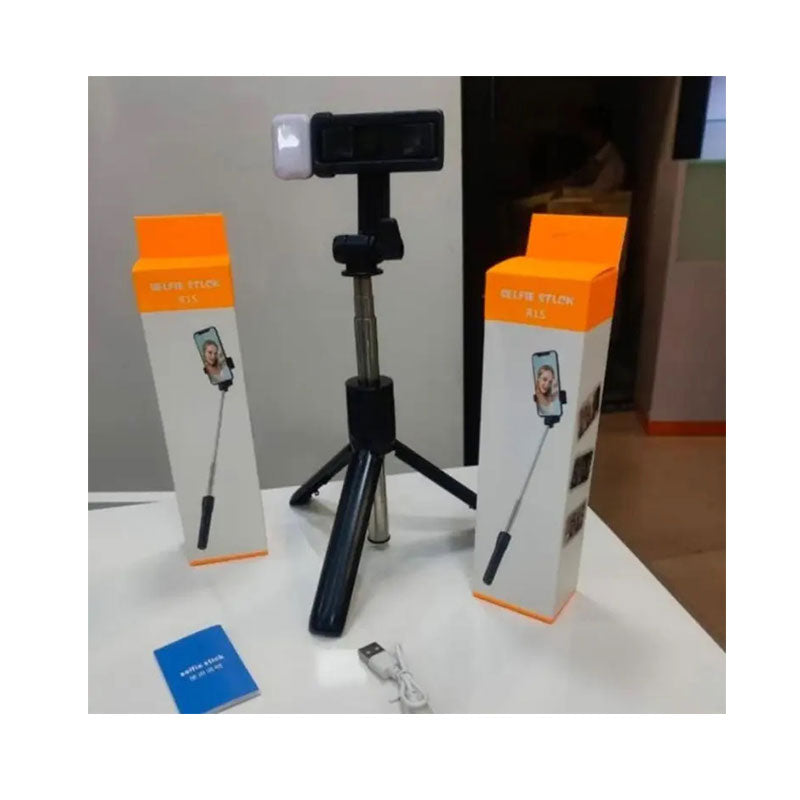 Baguette de Selfie et Support tel  avec Led– Rotation à 360°