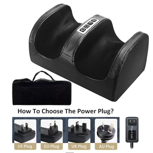 Masseur de Pieds Électrique – Massage Pétrissage 3D avec Chauffage Infrarouge