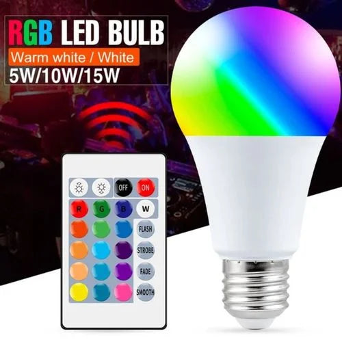 Ampoule LED Multicolore E27 – 16 Couleurs & 4 Modes d’Éclairage
