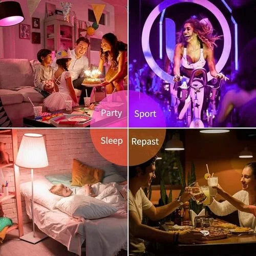 Ampoule LED Multicolore E27 – 16 Couleurs & 4 Modes d’Éclairage