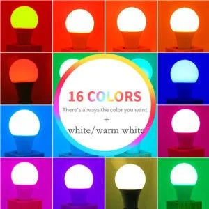 Ampoule LED RGB + Blanc 10W E27 – 700 lumens, 4 modes d’éclairage