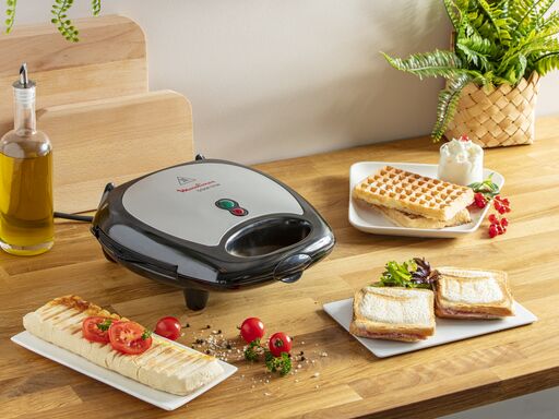 Appareil multifonction – Croque-monsieur + Gaufrier + Grill  3en1
