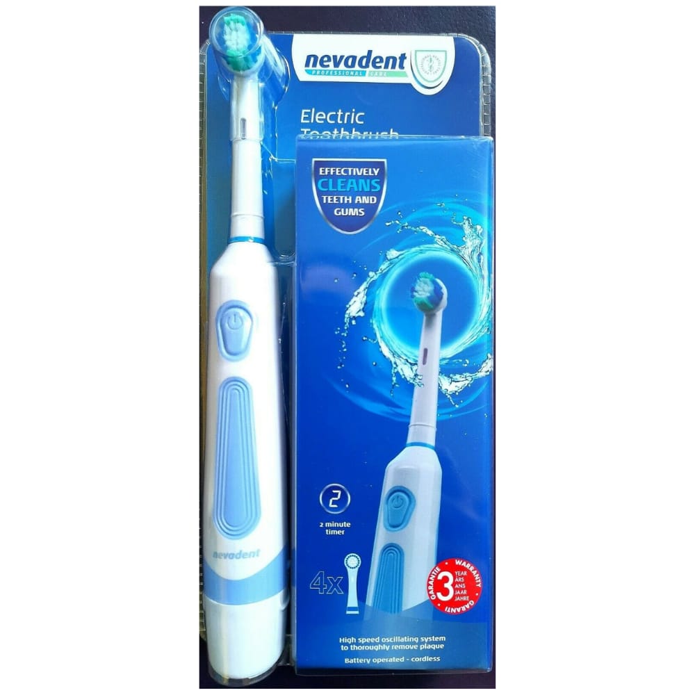 Brosse à Dents Électrique Sensitive NEVADENT avec 4 brossettes