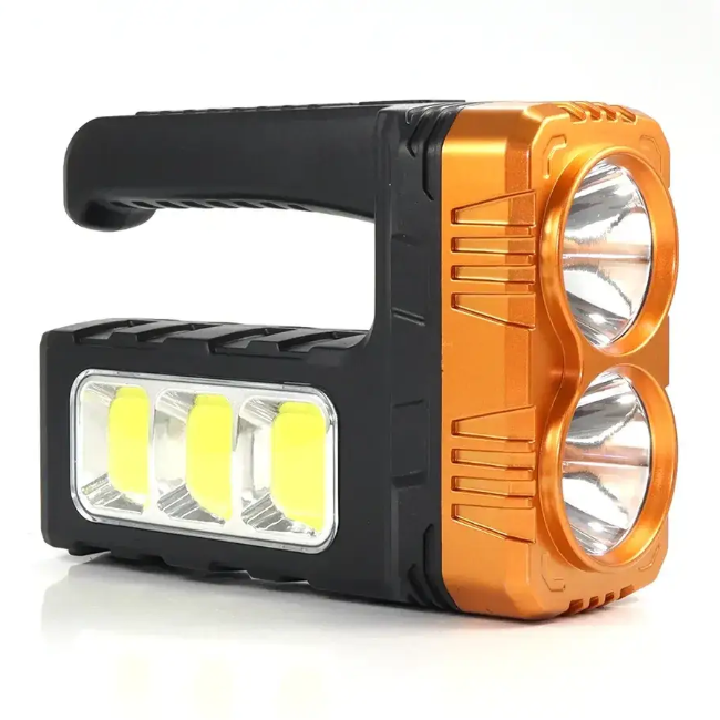 Lampe Torche LED Multifonction avec Recharge Solaire et USB